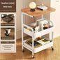 Heavy Duty Carbon Steel Snack Rack Rolling Storage Shelves Metal Floor Stand for Retail Shop Chip Display Organizer Rack