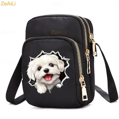 Cat & Dog Faith Quote Crossbody Phone Bag