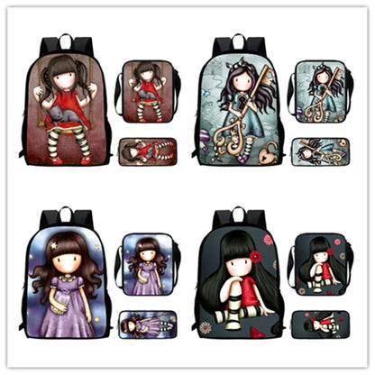 Santoro Gorjuss Kids School Backpack Set – Lightweight Backpack, Shoulder Bag & Pencil Case