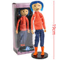 NECA Coraline in Striped Shirt / Yellow Raincoat 7" ABS/PVC Action Figure Toy Doll