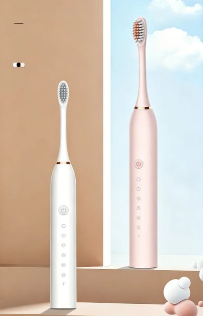 Electric Ultrasonic Toothbrush – 6‑Speed USB Rechargeable Soft Bristles