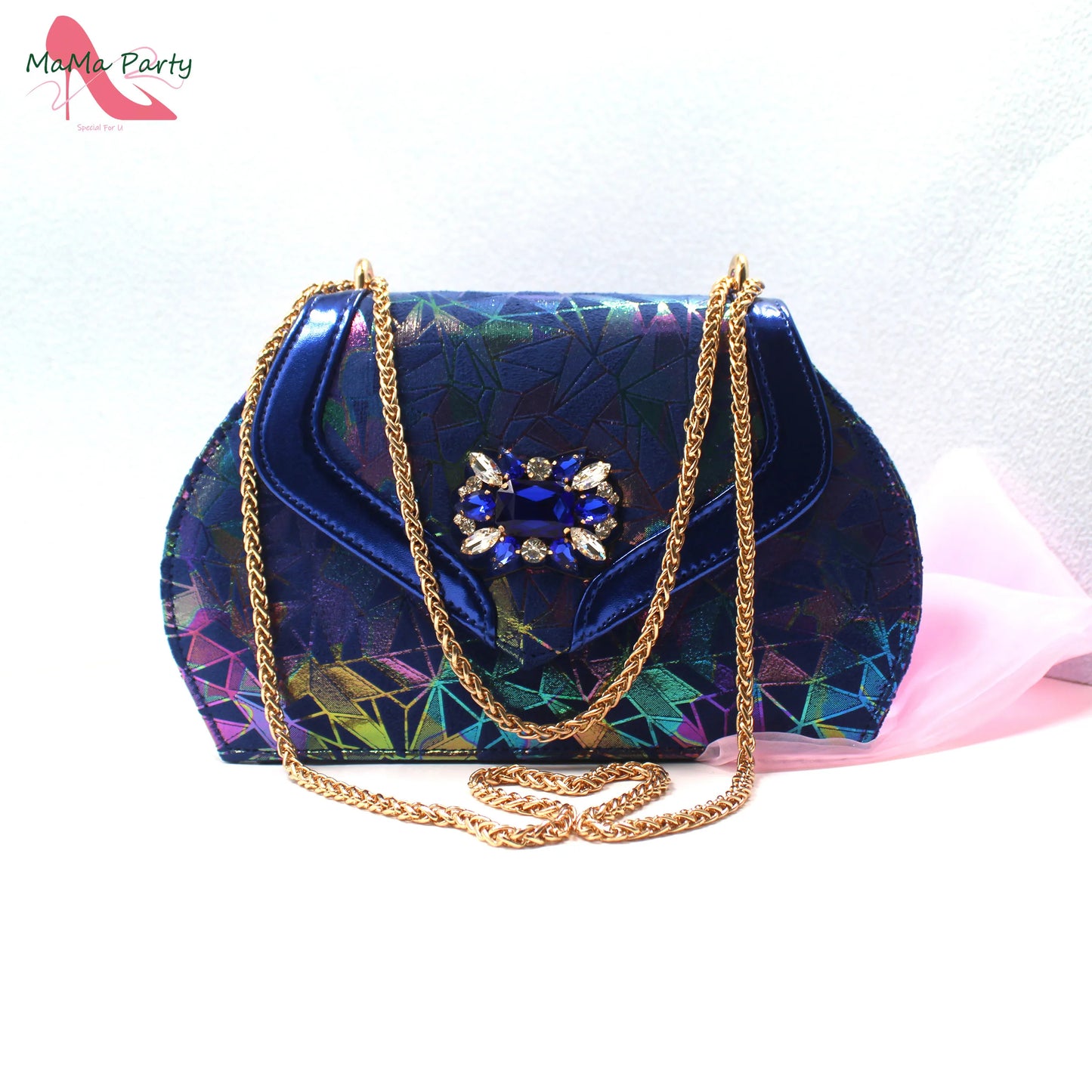Italian-designed Nigerian shoes and bag set for women.