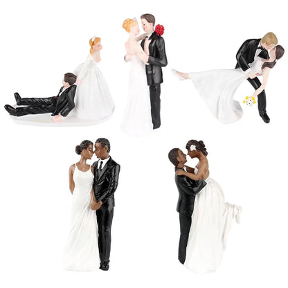 Bride & Groom Resin Cake Topper
