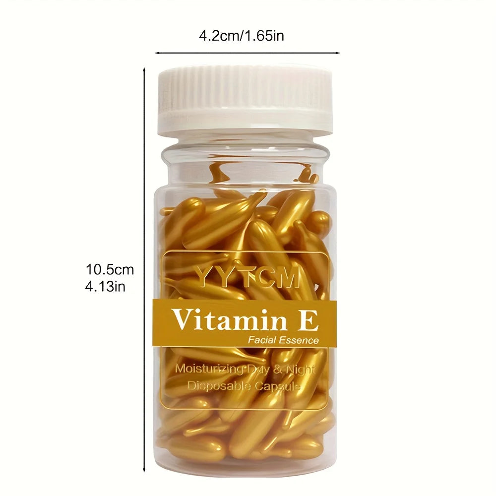 Vitamin E Serum Capsules – Single‑Use Hydrating & Moisturizing Facial Essence (90 Capsules)