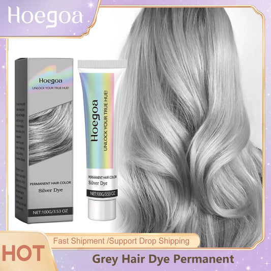 Permanent Grey Hair Dye Styling Hair Color Wax Shampoo No Damage Quick Coloring Long-Lasting Professional Hair Dyeing Cream