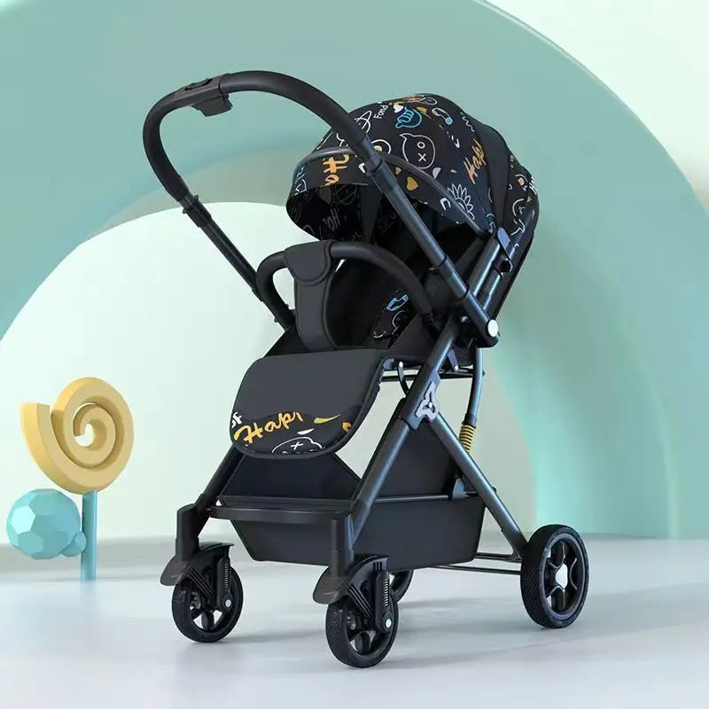 Lightweight Two‑Way Baby Stroller – High‑Landscape Newborn Four‑Wheel