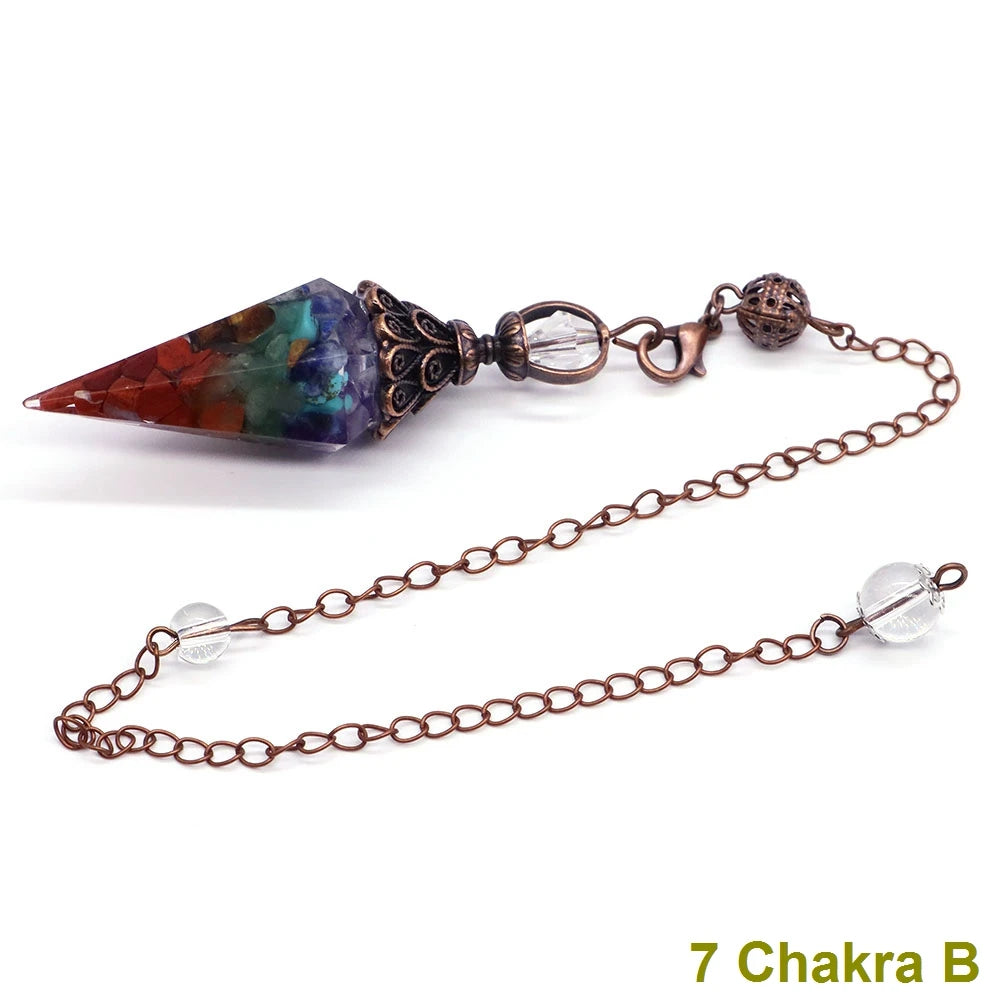 Crystal Healing Stone Quartz Pendulums Spiritual Hexagonal Pointed Resin Witchcraft Supplies Balancing Accessories Divination