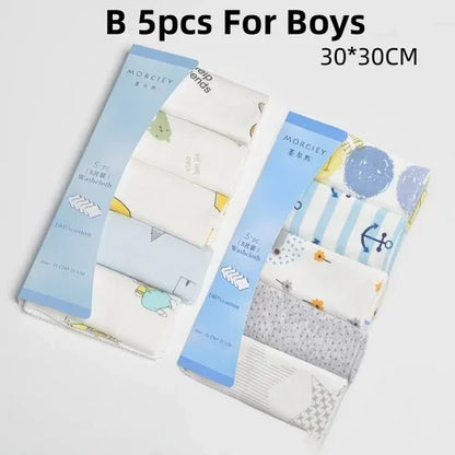 5/8 Pcs/Set Cotton Newborn Baby Towels Saliva Towel Nursing Towel