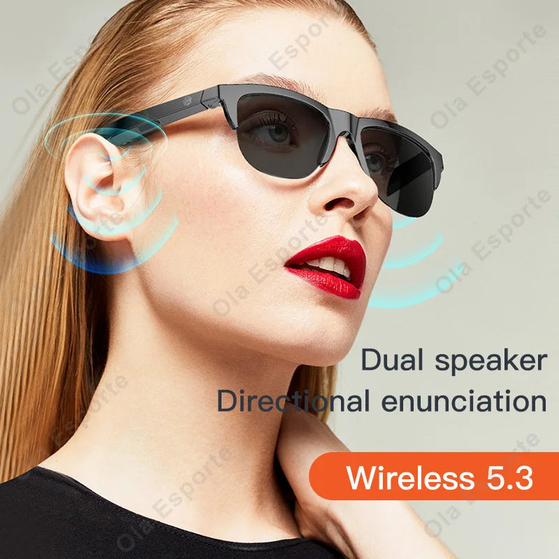 AI Translation Smart Glasses – UV Polarized Bluetooth