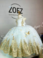 Shiny Green Tulle A‑Line Flower Girl Dress (Lace Applique · Sleeveless · Floor‑Length · Customizable)