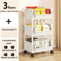 Mobile Kitchen Organizer Rack — Snack, Toy & Book Trolley w/ Wheels