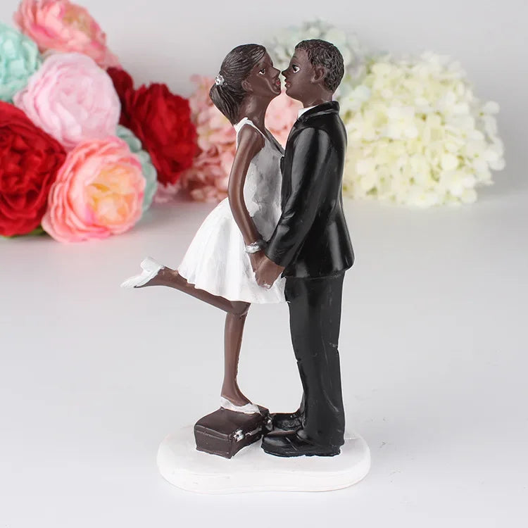 Bride & Groom Resin Cake Topper