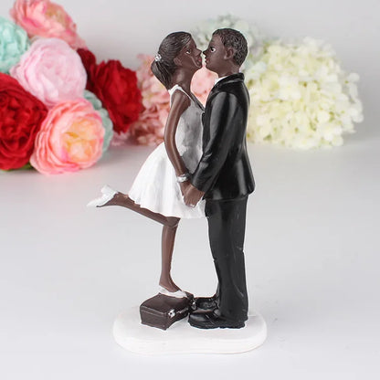 Bride & Groom Resin Cake Topper