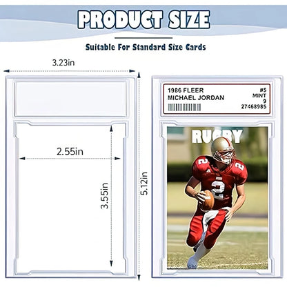 35/55/75/100PT Baseball Star Cards Slab Label Grade Trading Card Sleeves Protector Acrylic Stand Plastic Game PTCG Gift Kids Toy