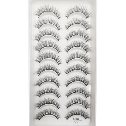 10 Pairs of Natural 3D Mink Lashes