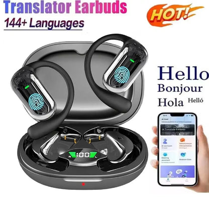BT 5.3 AI Ear Hook Translator Earbuds