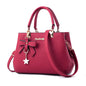 Elegant Floral Shoulder Bag (6 Colors, PU Leather, Sweet Bowknot Crossbody Tote)