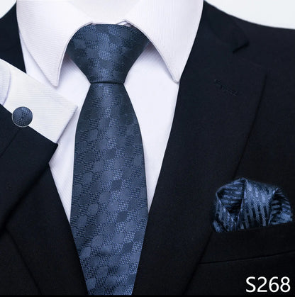 Silk Tie Pocket Squares Necktie Suit Accessories