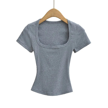 Women’s Square Collar Sexy Summer Crop Top