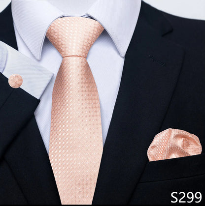 Silk Tie Pocket Squares Necktie Suit Accessories