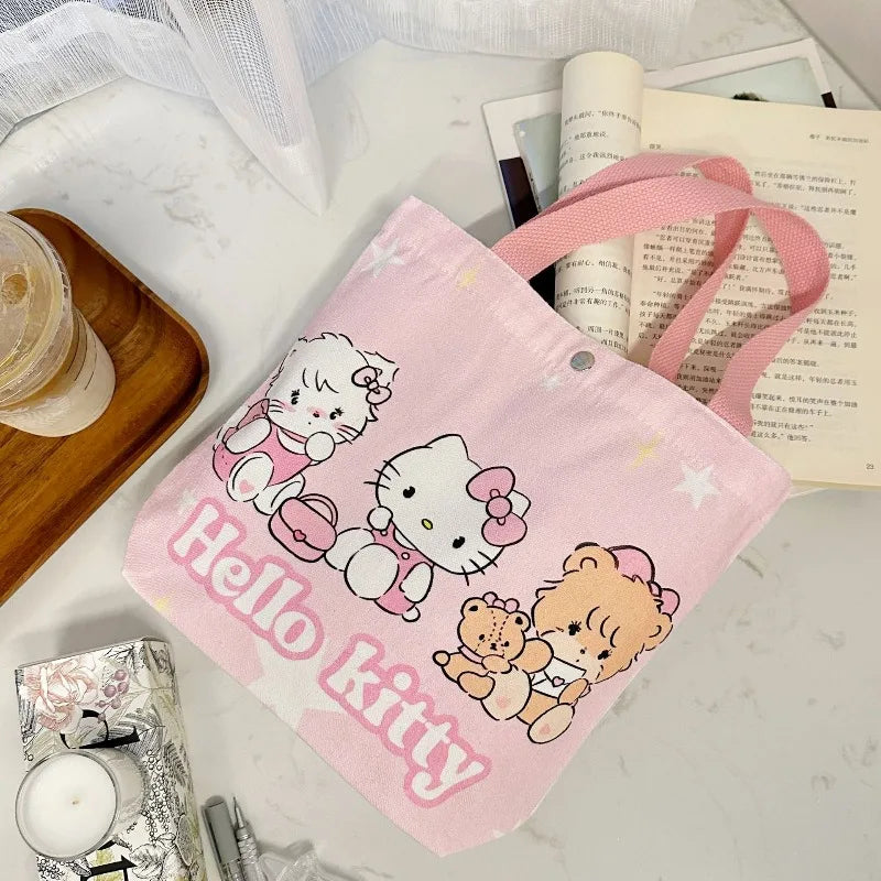 Hello Kitty Spacious Canvas Tote Bag (Kawaii Eco‑Friendly Market Bag)