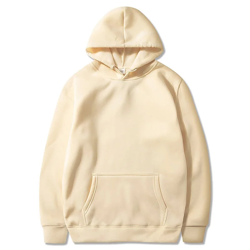 Men's and Women's Solid Color Pocket Hoodies: Fashionable, Casual, Sports Fitness Sweatshirts, Multi-Color Pullovers