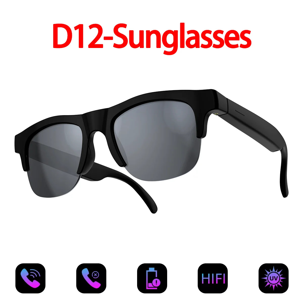 Smart Bluetooth Glasses – Music & Calls, Anti‑Blue Light