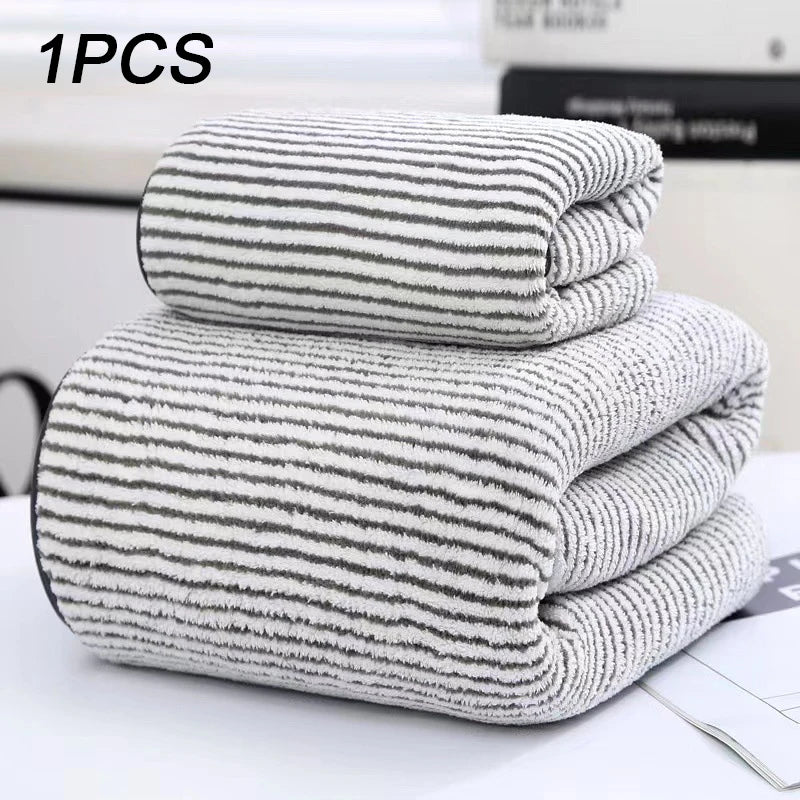 Thickening High quality bamboo charcoal coral velvet fiber bath towel Super Absorbent And Quick Drying Bath Towel Bathroom Use