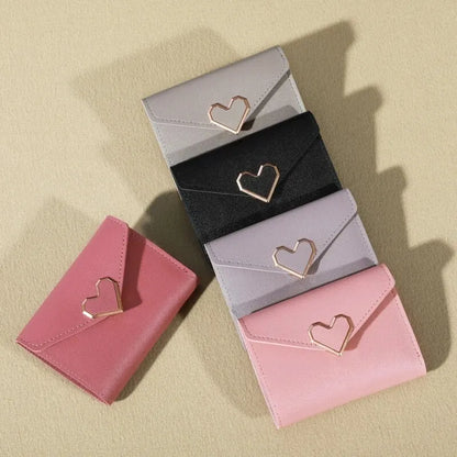 Women's Metal Small Wallet Short Fold