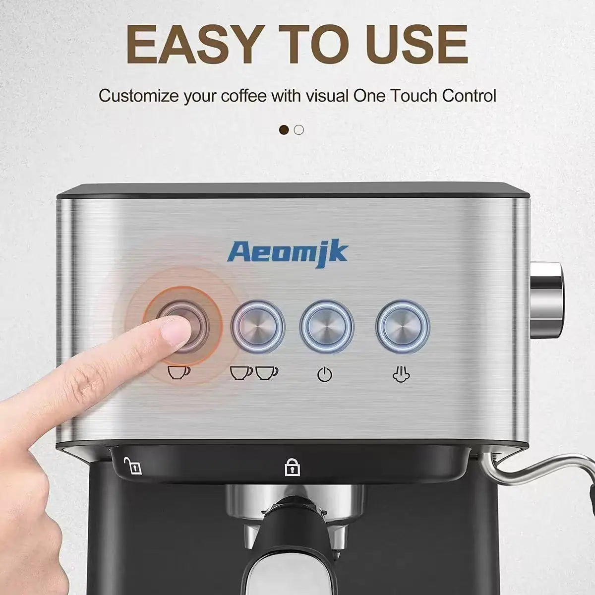 Professional Barista Espresso Machine – 110/220V with Automatic Milk Frother