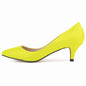 Women Pumps Classic Sexy Pointed Toes 5cm Low Med Kitten High Heels Shoes Spring Brand Design Dress Wedding Shoes Big Size 35-42