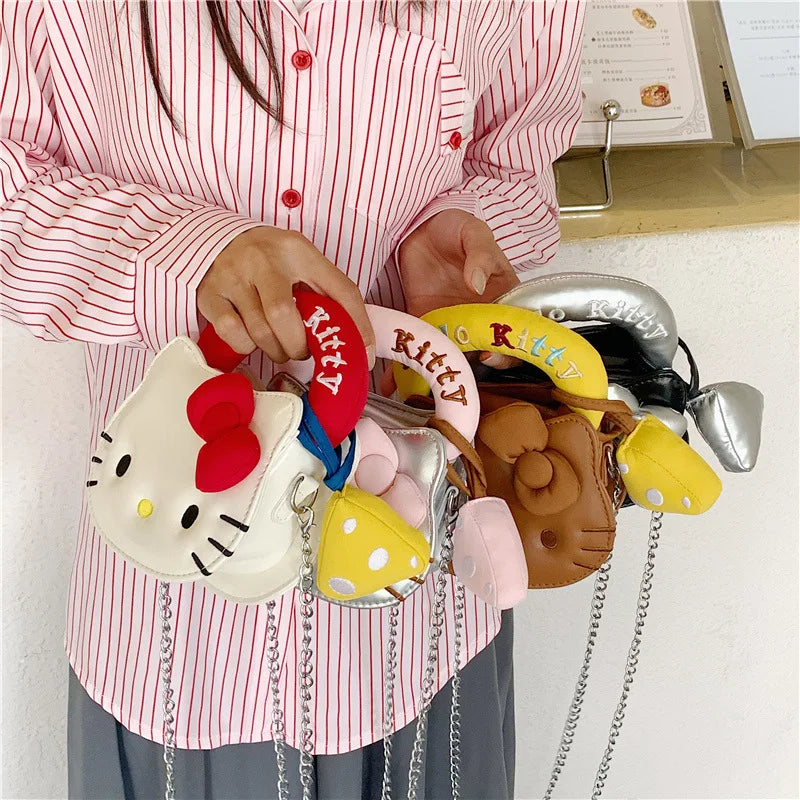 Hello Kitty PU Mini Crossbody / Handbag (Kawaii Daily Shoulder Bag)