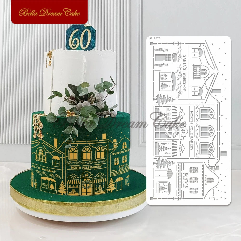 Various Flower Leaf Design Fondant Cake Stencil DIY Royal Cream Border Mold PET Drawing Template Cake Decorating Tools Bakeware