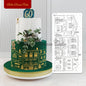 Various Flower Leaf Design Fondant Cake Stencil DIY Royal Cream Border Mold PET Drawing Template Cake Decorating Tools Bakeware