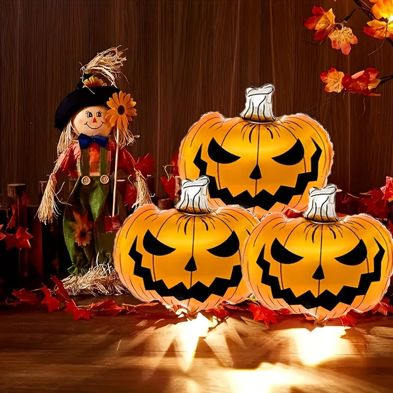 5PCS Halloween Decoration Balloons Terror Foam Pumpkin Balloon Haunted House Room Halloween Party Spooky Decor Supplies