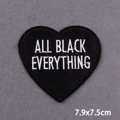 The Death Embroidery Iron On Patches For Clothing DIY Applique Patches On Clothes Skull Badges on backpack Jakcet