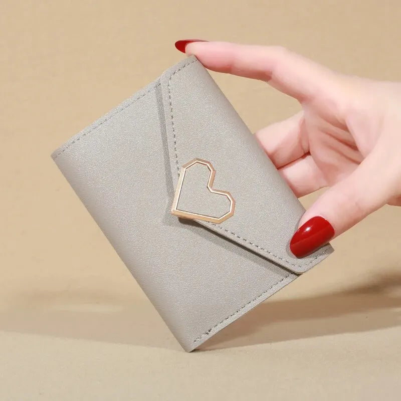 Women's Metal Small Wallet Short Fold