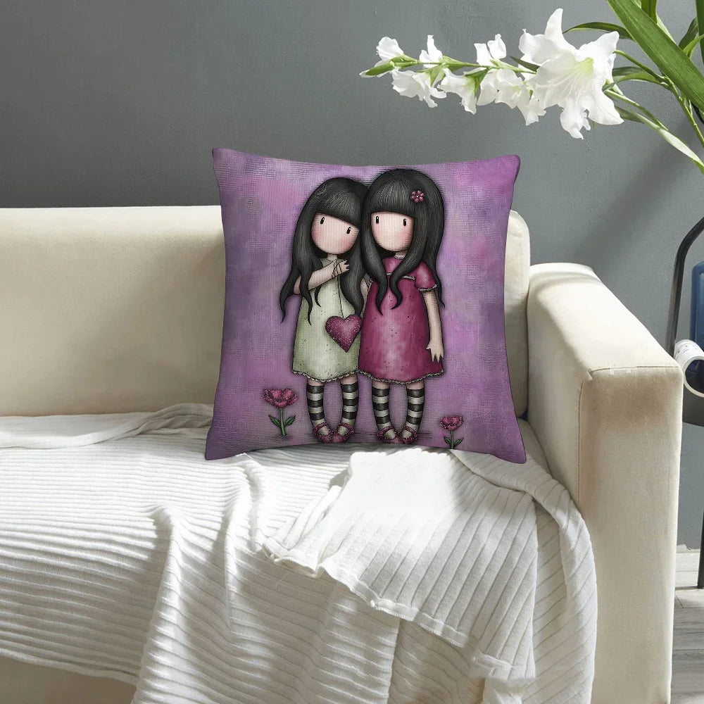 Santoro Gorjuss Plush Pillow Cover – Double‑Sided Decorative Cushion Case