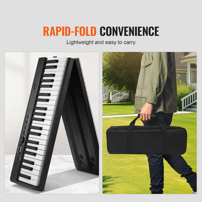 SucceBuy 88‑Key Folding Piano – Bluetooth & MIDI Portable Rechargeable Digital Keyboard for Beginner Practice
