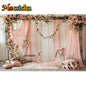 Mocsicka Photography Background Spring Indoor Wreath Cradle Decor Wedding Maternity Adult Kids Portrait Backdrop Photo Studio