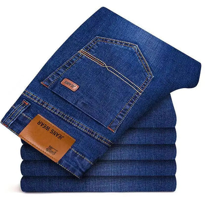 Men’s Classic Casual Stretch Slim Jeans (Straight Fit, Smart Casual Denim)