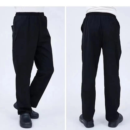 Unisex Chef Pants (Lightweight Baggy Cook Trousers with Elastic Waist)