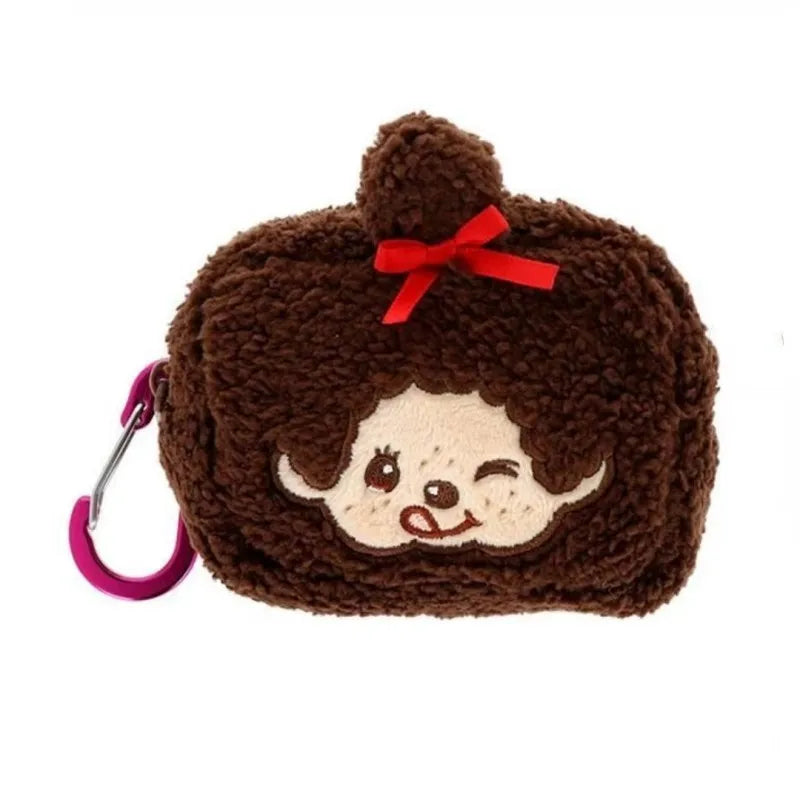 Monchhichi Plush Coin Purse Keychain
