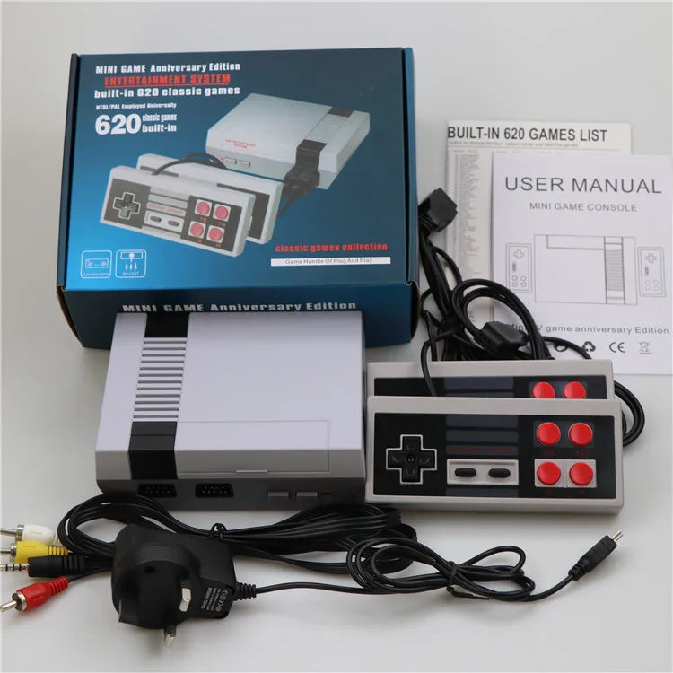 620 Retro Mini Home Use Game Console Red White Machine 4 Buttons Us Eu Uk Regulation Usb Pc Connection