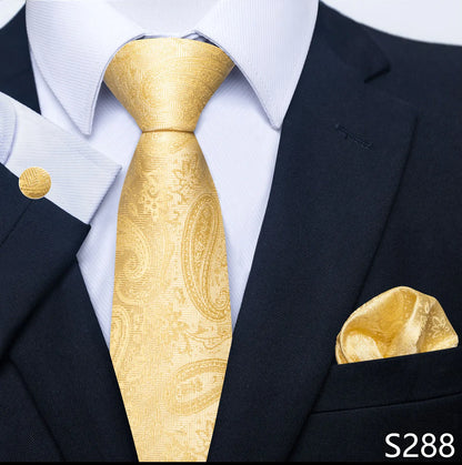 Silk Tie Pocket Squares Necktie Suit Accessories