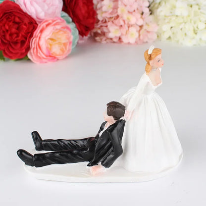 Bride & Groom Resin Cake Topper