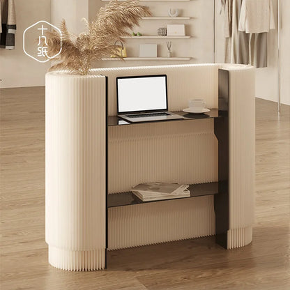 Honeycomb‑Structured Paper Front Desk / Welcome Reception Counter