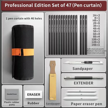 Sketching Pen/ Pencil /Brush Drawing Art  Set Box