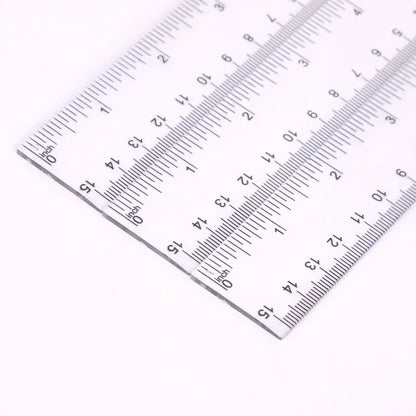 15cm 20cm 30cm Straight Ruler Transparent Plastic Ruler Drawing Tool Desk Accessories Student Stationery School Office Supplies
