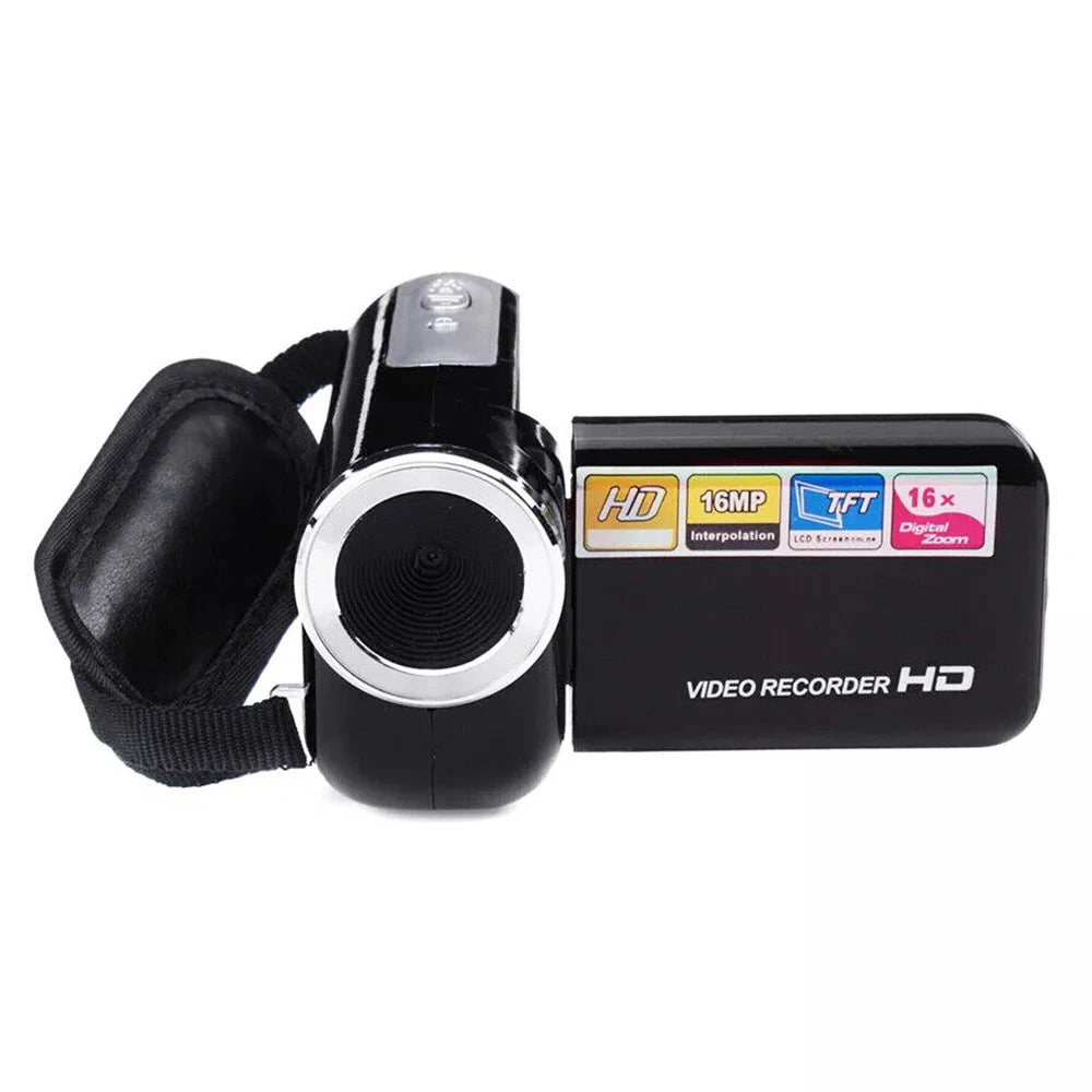 1080P 16MP Digital Camera &amp; Rotatable Screen Camcorder (2.7", 16X Zoom, Kids &amp; Vlog Camera)